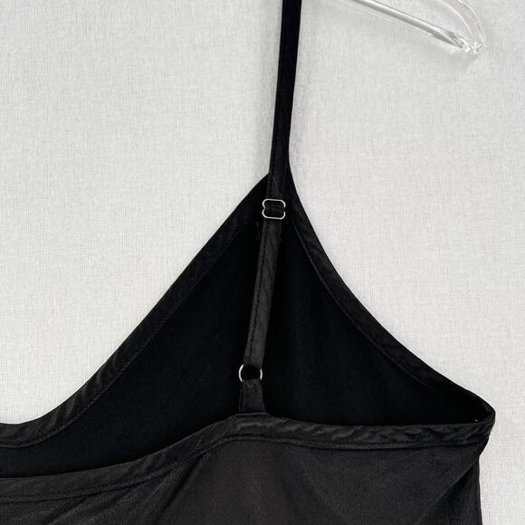 ENZA COSTA Viscose Bias Mini Slip Dress Womens Small Black Strappy Tank NEW - Picture 8 of 13